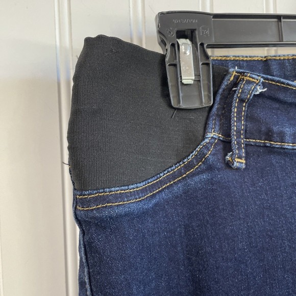 SHEIN Maternity Jeans Womens Medium Capri Denim‎ Casual Pants Dark Wash - Picture 4 of 8